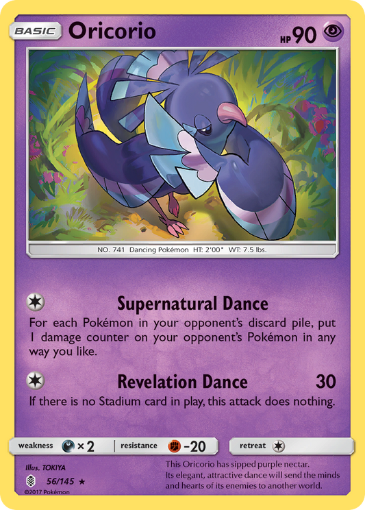 Oricorio 56/145 Rare | Guardians Rising | Pokemon Card