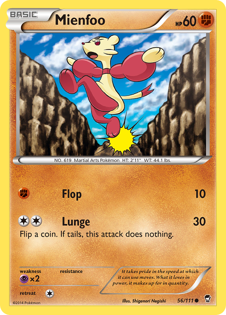 Mienfoo 56/111 Common | Furious Fists | Pokemon Card