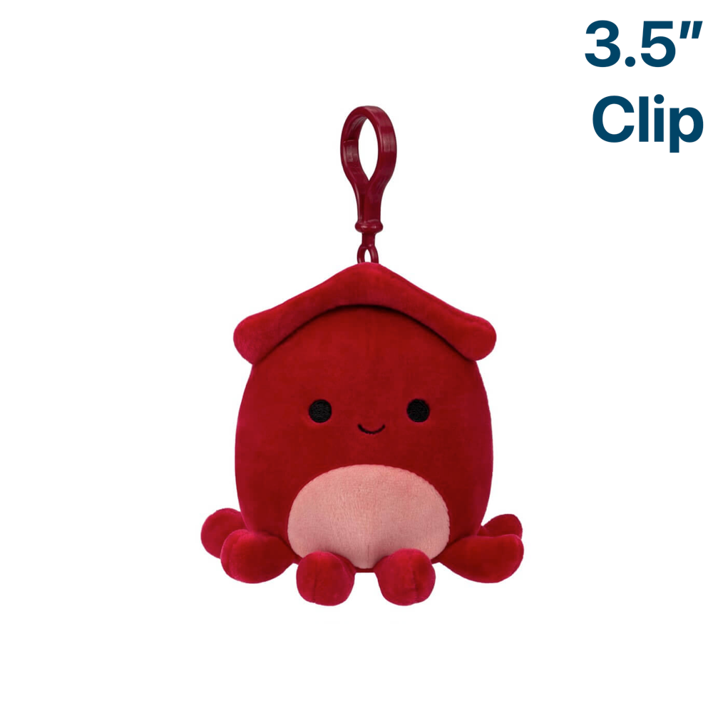 Red Squid ~ 3.5" Wave 17 Clip On Squishmallow Plush ~ Limit ONE Per Customer PRE-ORDER