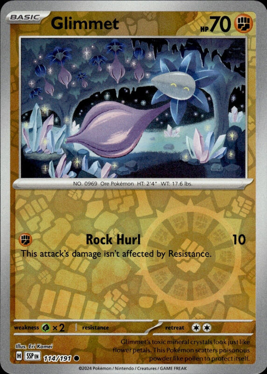 Glimmet 114/191 Reverse Holo | Surging Sparks | Pokemon Card