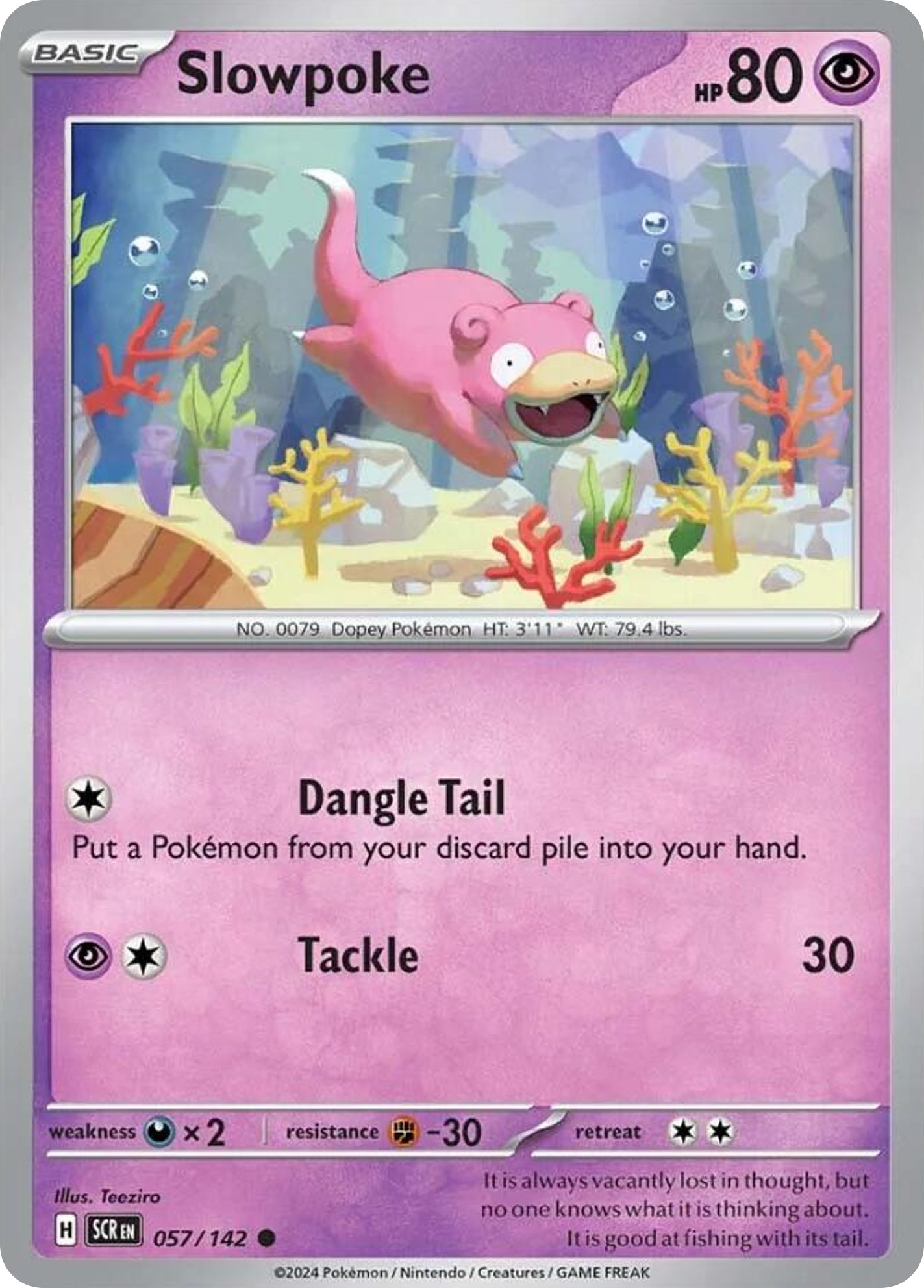 Slowpoke 57/142 Common | Stellar Crown | Pokemon Card