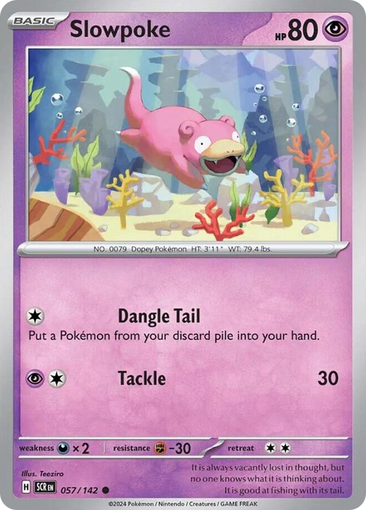 Slowpoke 57/142 Common | Stellar Crown | Pokemon Card