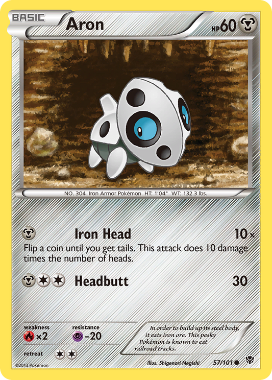 Aron 57/101 Common | Plasma Blast | Pokemon Card