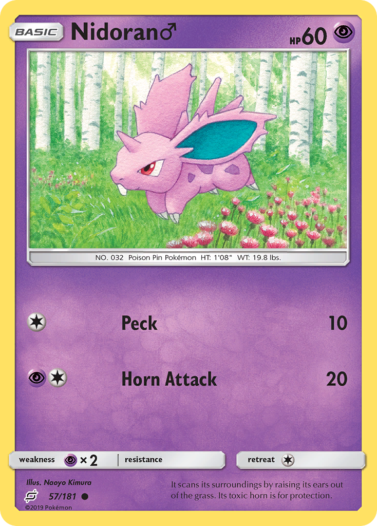 Nidoran ♂ 57/181 Common | Team Up | Pokemon Card