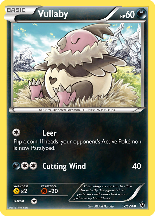 Vullaby 57/124 Common | Fates Collide | Pokemon Card