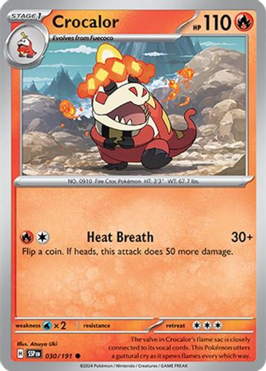 Crocalor 30/191 Reverse Holo | Surging Sparks | Pokemon Card