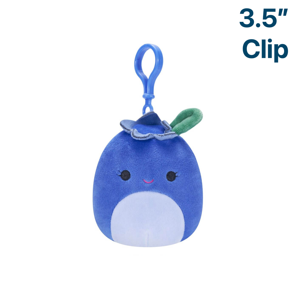 Blueberry ~ 3.5" Wave 17 Clip On Squishmallow Plush