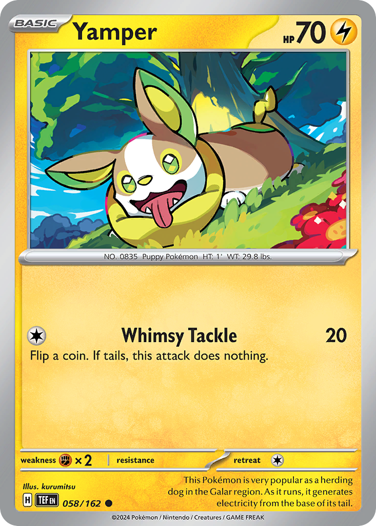 Yamper 58/162 Common | Temporal Forces | Pokemon Card