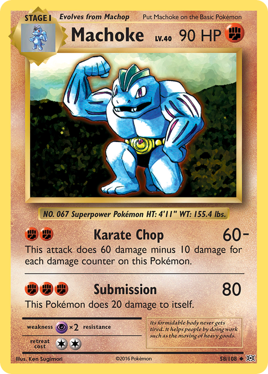 Machoke 58/108 Uncommon | Evolutions | Pokemon Card