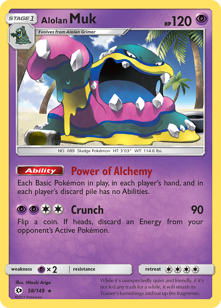 Alolan Muk 58/149 Rare Holo | Sun & Moon | Pokemon Card