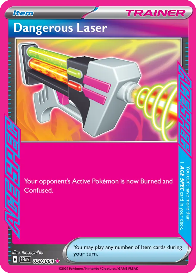 Dangerous Laser 58/64 ACE SPEC Rare | Shrouded Fable | Pokemon Card