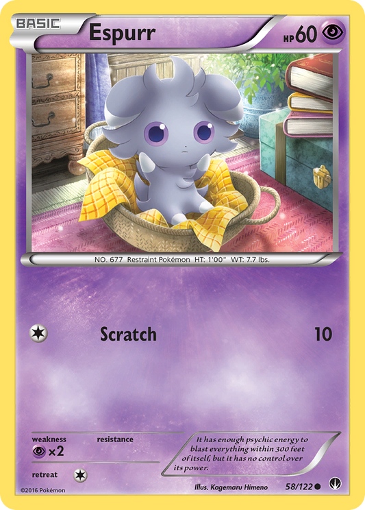 Espurr 58/122 Common | BREAKpoint | Pokemon Card