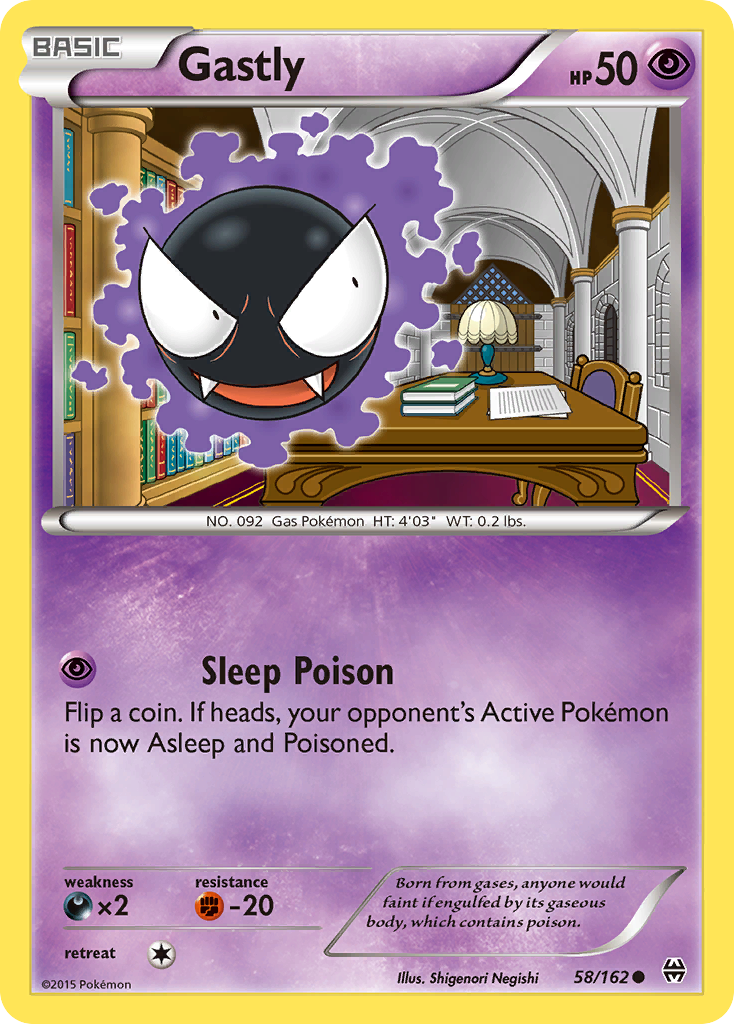 Gastly 58/162 Common | BREAKthrough | Pokemon Card