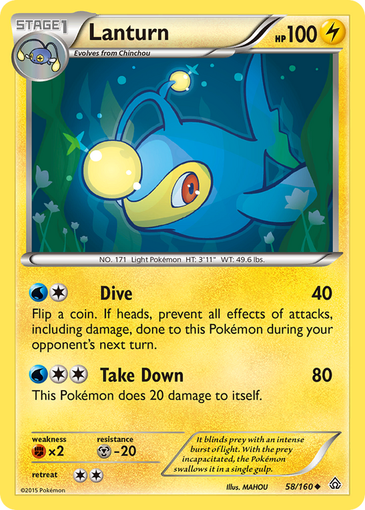 Lanturn 58/160 Uncommon | Primal Clash | Pokemon Card