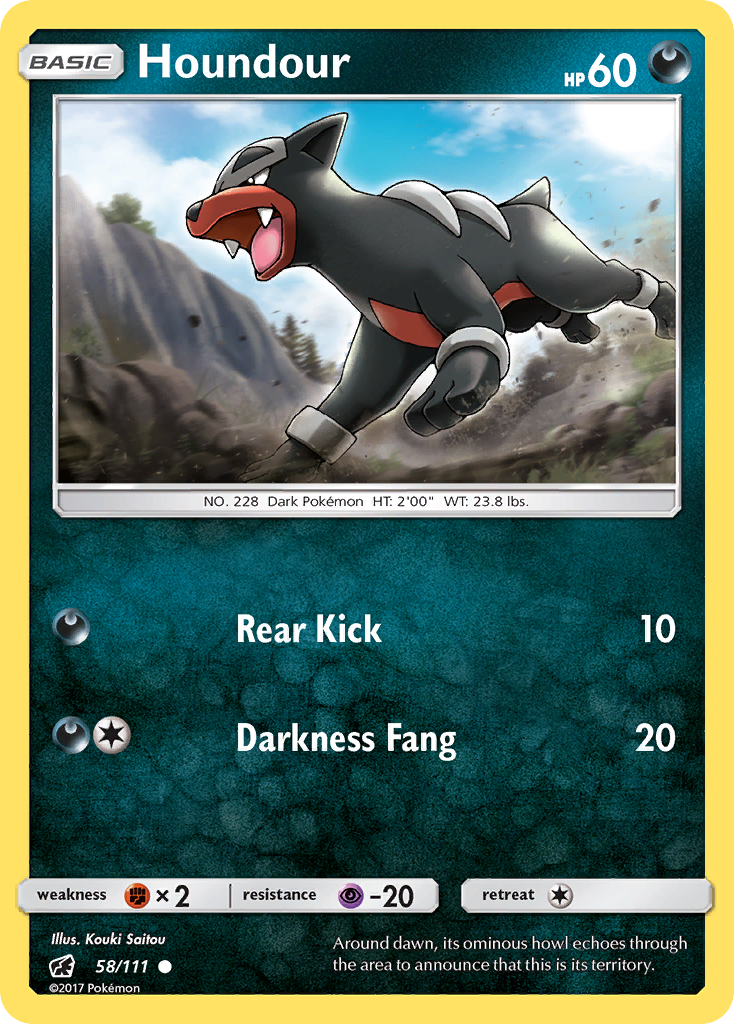 Houndour 58/111 Common | Crimson Invasion | Pokemon Card