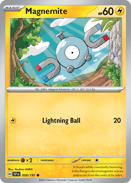 Magnemite 58/191 Common | Surging Sparks | Pokemon Card