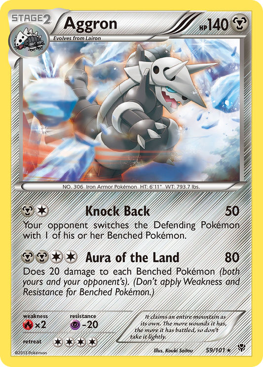 Aggron 59/101 Rare | Plasma Blast | Pokemon Card