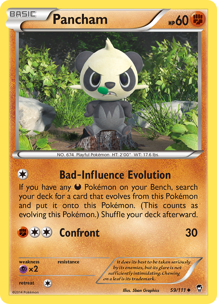 Pancham 59/111 Uncommon | Furious Fists | Pokemon Card