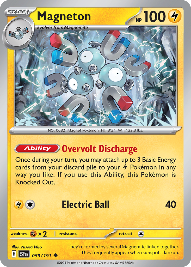 Magneton 59/191 Uncommon | Surging Sparks | Pokemon Card