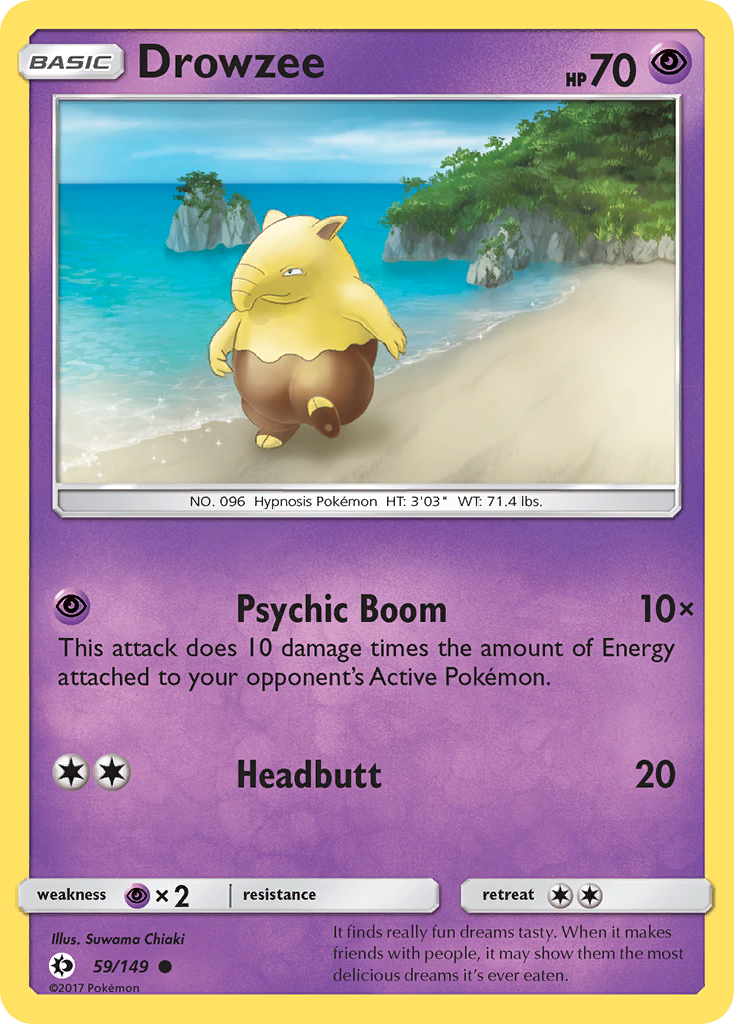 Drowzee 59/149 Common | Sun & Moon | Pokemon Card