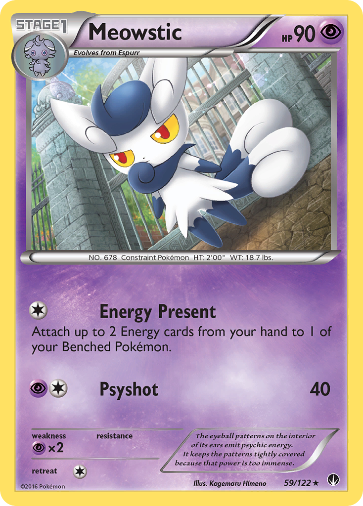 Meowstic 59/122 Rare | BREAKpoint | Pokemon Card