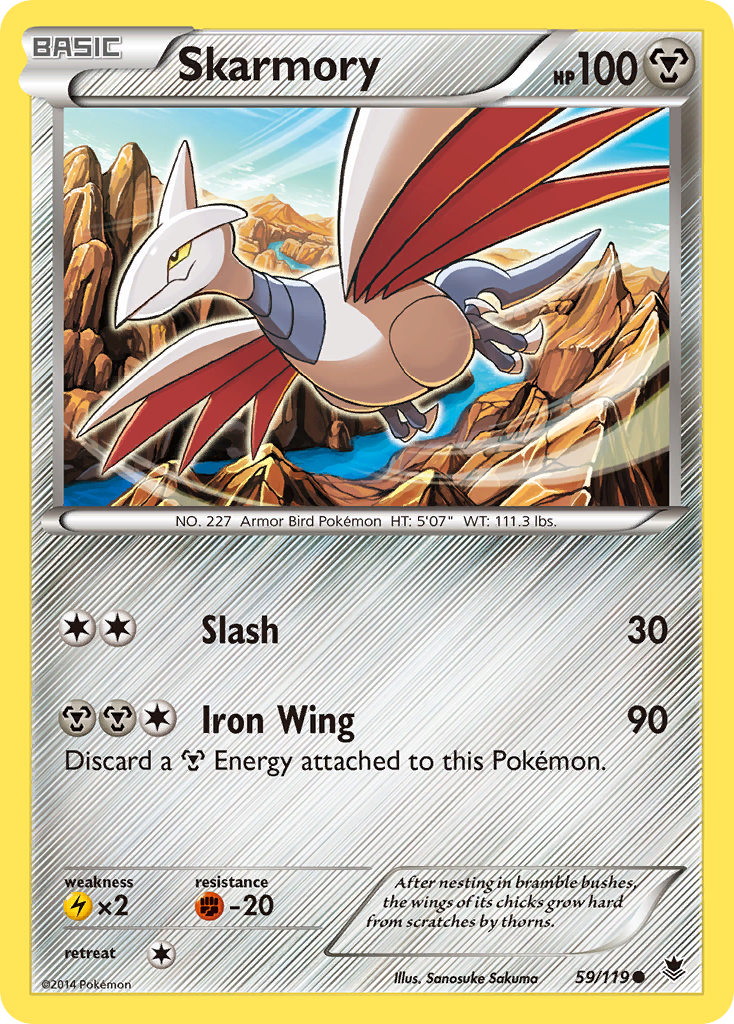 Skarmory 59/119 Common | Phantom Forces | Pokemon Card