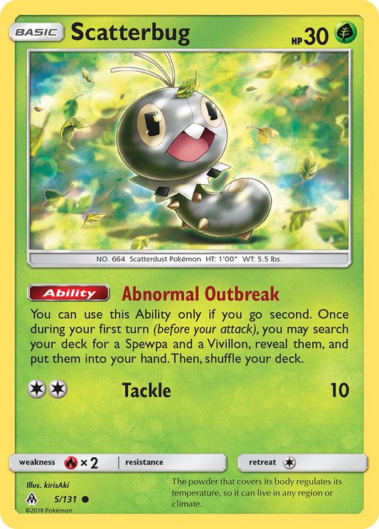 Scatterbug 5/131 Common | Forbidden Light | Pokemon Card