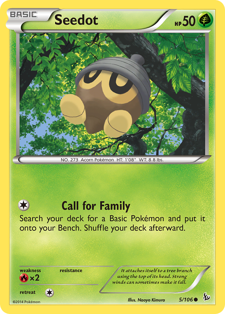 Seedot 5/106 Common | Flashfire | Pokemon Card