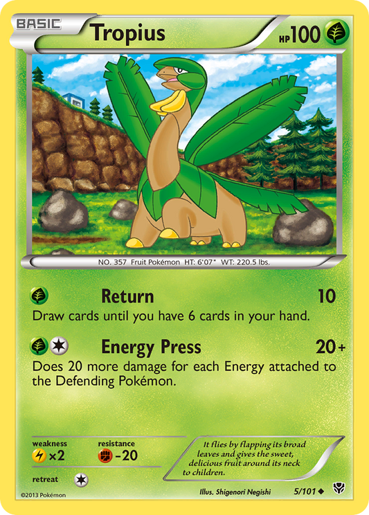 Tropius 5/101 Uncommon | Plasma Blast | Pokemon Card