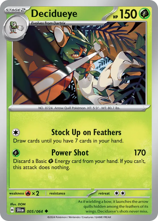 Decidueye 5/64 Uncommon | Shrouded Fable | Pokemon Card