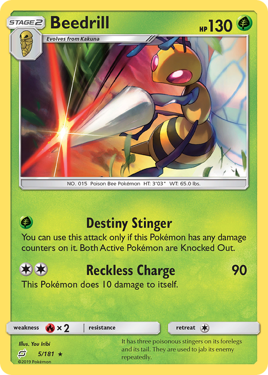 Beedrill 5/181 Rare | Team Up | Pokemon Card