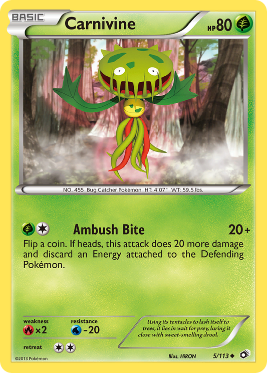 Carnivine 5/113 Uncommon | Legendary Treasures | Pokemon Card