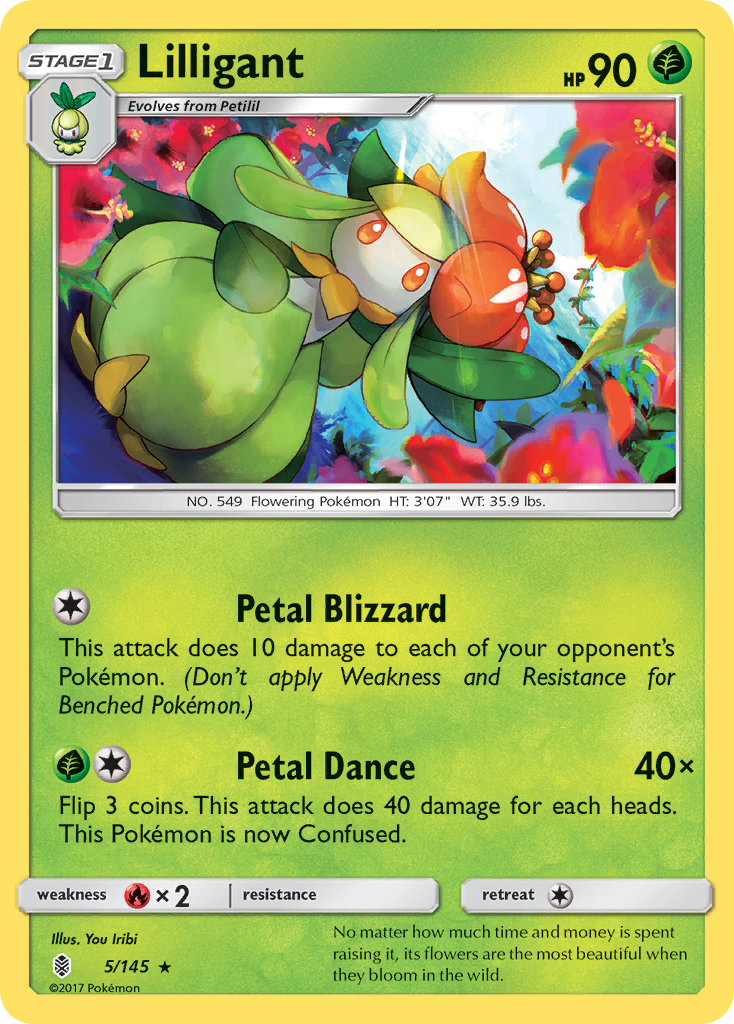 Lilligant 5/145 Rare | Guardians Rising | Pokemon Card