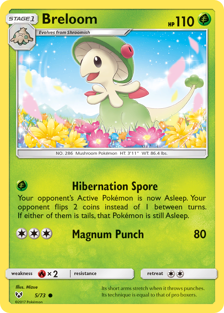 Breloom 5/73 Common | Shining Legends | Pokemon Card