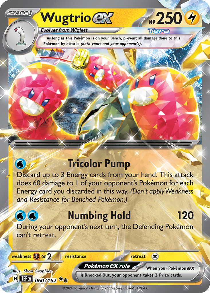 Wugtrio ex 60/162 Double Rare | Temporal Forces | Pokemon Card