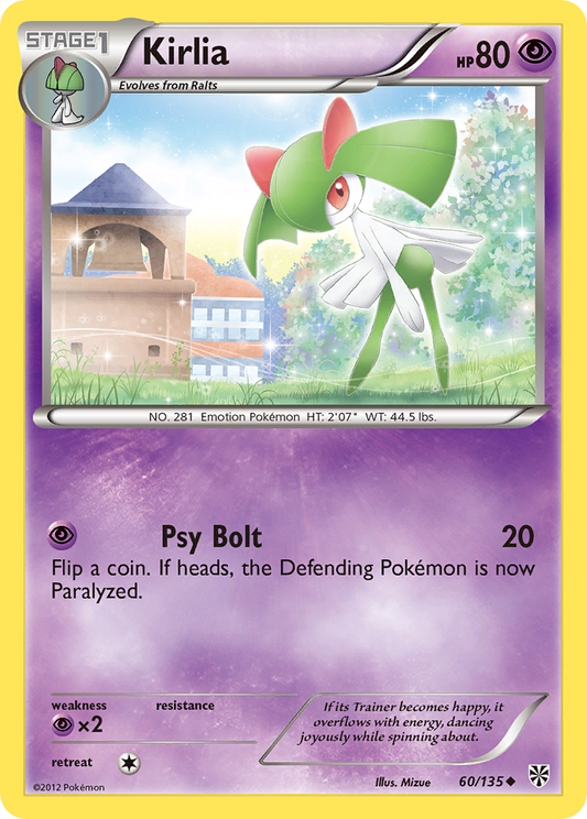 Kirlia 60/135 Uncommon | Plasma Storm | Pokemon Card