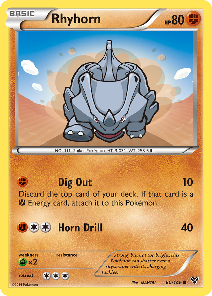 Rhyhorn 60/146 Common | XY | Pokemon Card