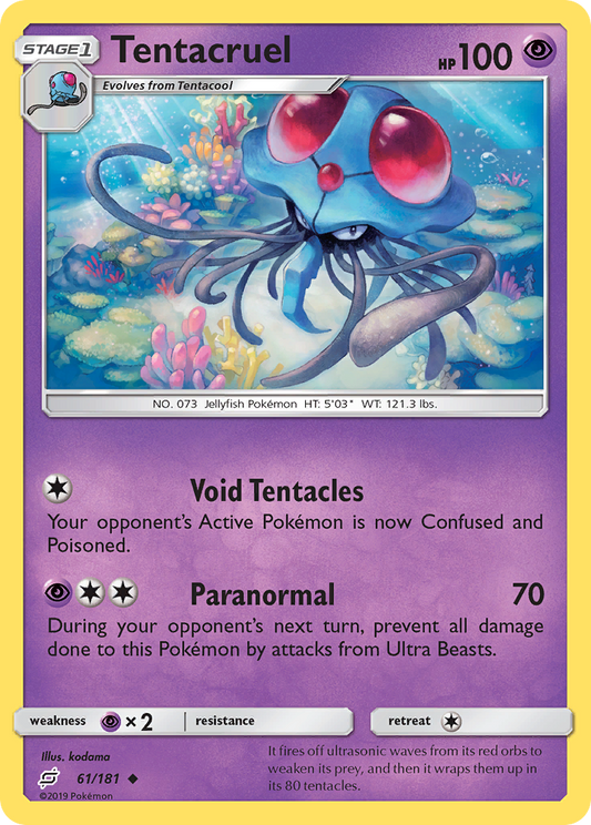 Tentacruel 61/181 Uncommon | Team Up | Pokemon Card