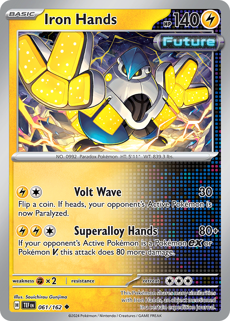 Iron Hands 61/162 Uncommon | Temporal Forces | Pokemon Card