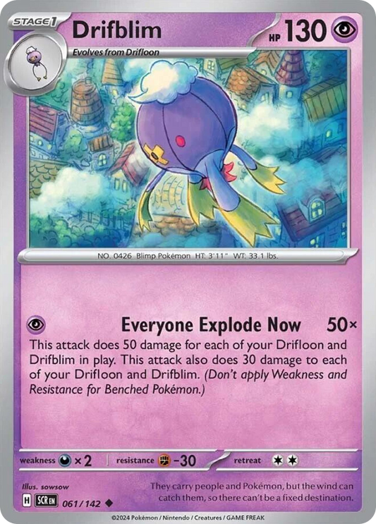 Drifblim 61/142 Uncommon | Stellar Crown | Pokemon Card