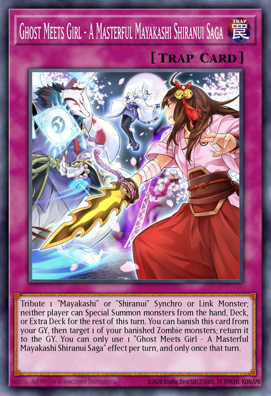 Ghost Meets Girl  A Masterful Mayakashi Shiranui Saga - MAMA-EN015 Ultra Rare | Yu-Gi-Oh! Card