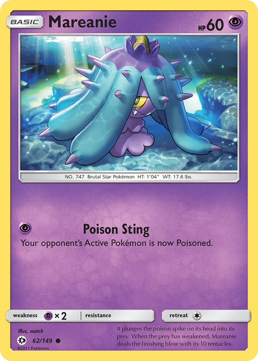 Mareanie 62/149 Common | Sun & Moon | Pokemon Card