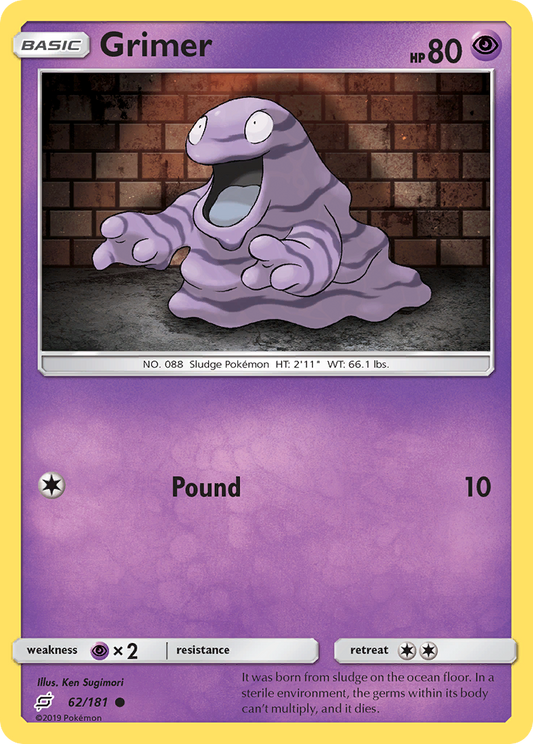 Grimer 62/181 Common | Team Up | Pokemon Card