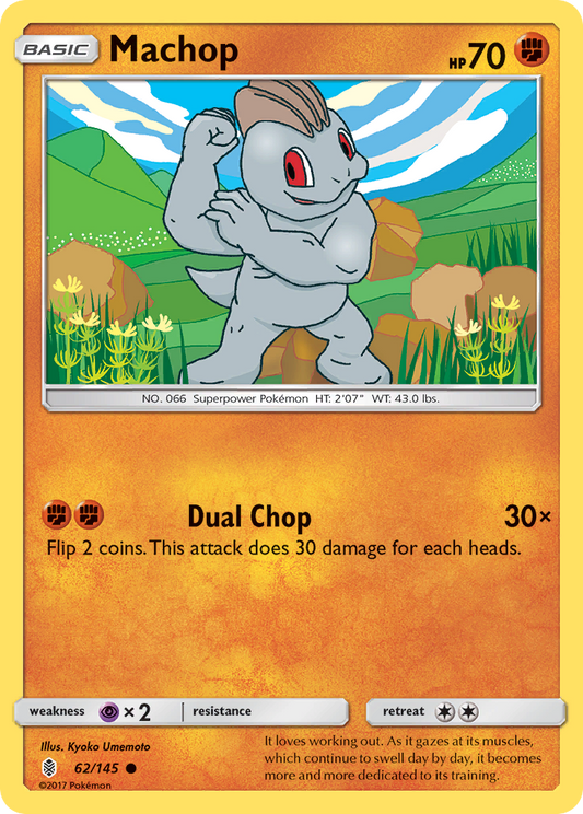 Machop 62/145 Common | Guardians Rising | Pokemon Card