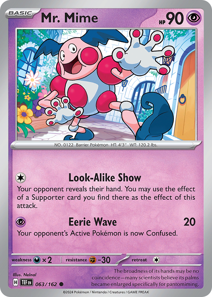 Mr. Mime 63/162 Common | Temporal Forces | Pokemon Card