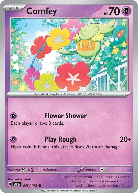 Comfey 63/142 Common | Stellar Crown | Pokemon Card