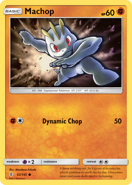 Machop 63/145 Common | Guardians Rising | Pokemon Card