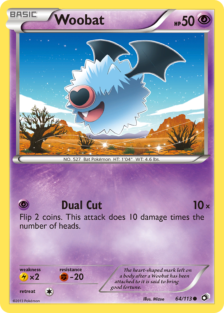 Woobat 64/113 Common | Legendary Treasures | Pokemon Card