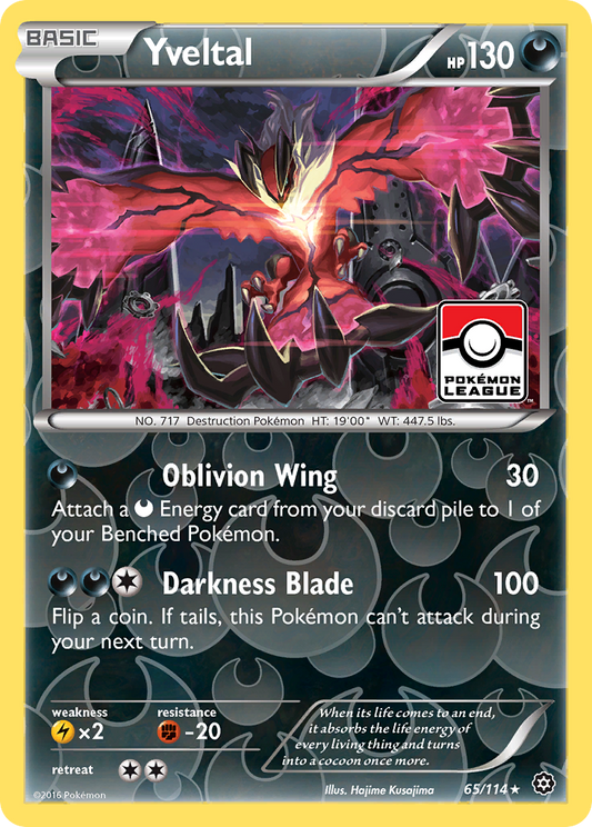 Yveltal 65/114 Rare Holo | Steam Siege | Pokemon Card