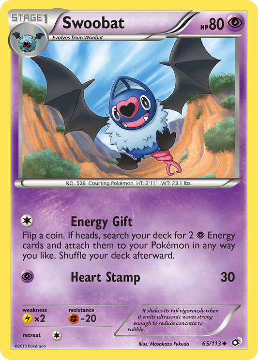 Swoobat 65/113 Uncommon | Legendary Treasures | Pokemon Card